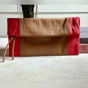 Express Faux Leather Clutch
